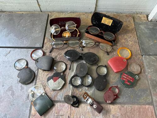 Vintage Folding Magnifiers and Eyeglasses Collection