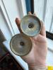 Pair of Brass Candlesticks with Engraved Bases - 5