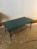 Wood and Wrought Iron Coffee Table