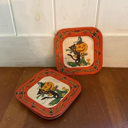 Vintage Halloween Paper Plates