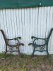 Pair of Cast Iron Bench Ends in Victorian-Style