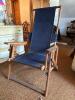 Folding Canvas and Wood Director-Style Chair