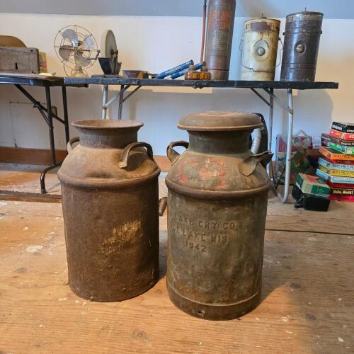 Vintage Metal Milk Cans