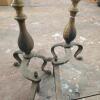 Pair of Brass Ball-And-Spire Andirons, Queen Anne-Style - 4