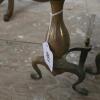 Pair of Brass Ball-And-Spire Andirons, Queen Anne-Style - 5
