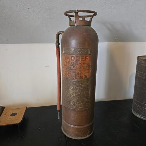 Vintage Badger Foam Fire Extinguisher with Hose