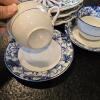 Woods Ware Patricia and Wild Rose Blue and White Dinnerware - 3