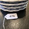 Woods Ware Patricia and Wild Rose Blue and White Dinnerware - 8