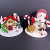 Christmas Felt Gingerbread House and Snowman Decorations