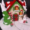 Christmas Felt Gingerbread House and Snowman Decorations - 2