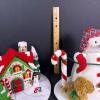 Christmas Felt Gingerbread House and Snowman Decorations - 6