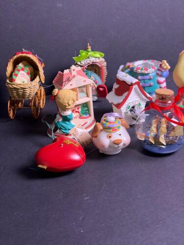 Assorted Christmas Ornaments, Holiday and Nostalgic Styles