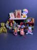 Assorted Teddy Bear Christmas Ornaments and Miniature Book