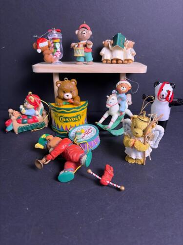 Assorted Bear and Animal Christmas Ornaments