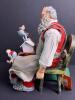 Clothique Santa's Helpers Figurine Santa with Elves and Doll - 3