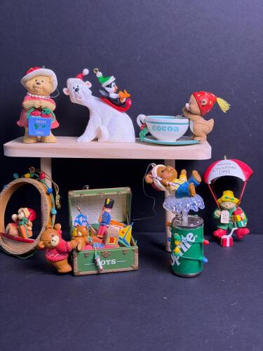 Assorted Christmas Ornament Figurine Lot