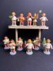 Erzgebirge Expertic German Painted Wooden Angel Figurines from mid-1960s