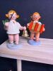 Erzgebirge Expertic German Painted Wooden Angel Figurines from mid-1960s - 7
