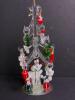 Glass Christmas Tree With Miniature Holiday Ornaments