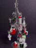 Glass Christmas Tree With Miniature Holiday Ornaments - 2