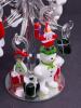 Glass Christmas Tree With Miniature Holiday Ornaments - 4