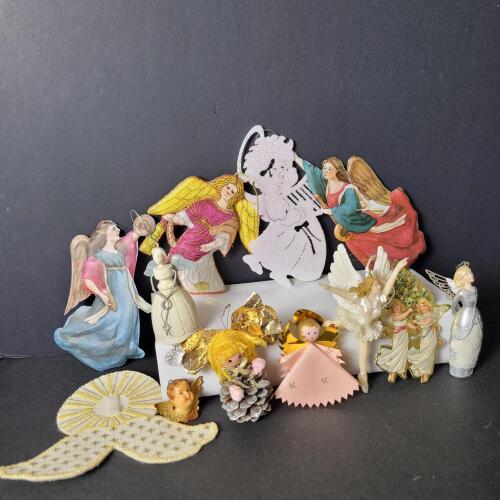 Vintage Angel Christmas Ornaments and Decorations Assortment