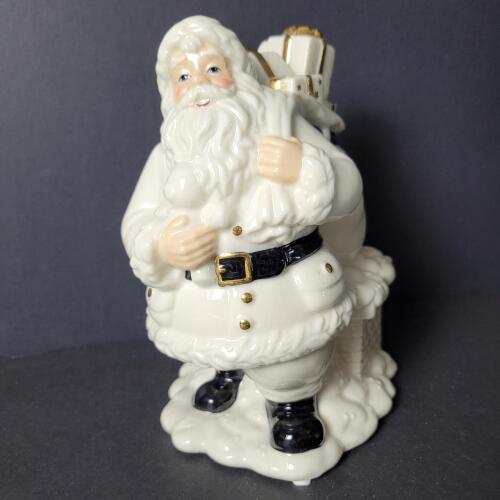 Holly Holiday Santa Claus Ceramic Musical Figurine