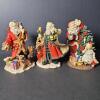 Christmas Santa Figurines with Holiday Scenes