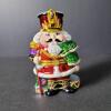 Glass Nutcracker Figurine With Glitter Accents