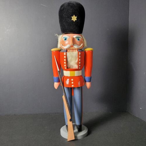 Wooden Nutcracker Soldier in Traditional Uniform