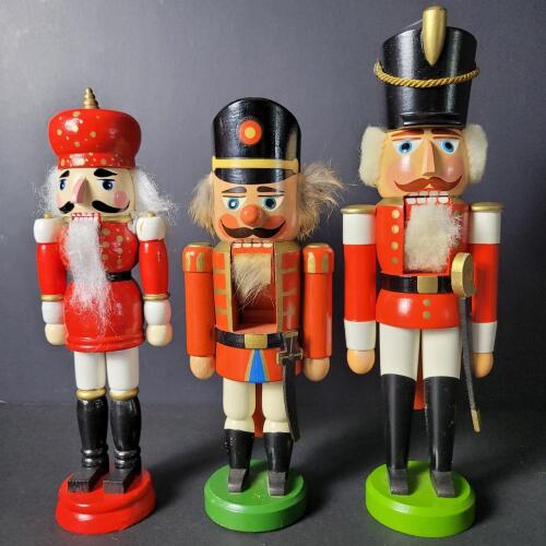 Wooden Nutcracker Figures in Traditional Soldier Style