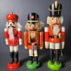 Wooden Nutcracker Figures in Traditional Soldier Style