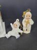 Glittered Holiday House with Two Angel Ornaments - 2