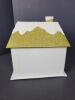 Glittered Holiday House with Two Angel Ornaments - 5