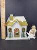 Glittered Holiday House with Two Angel Ornaments - 7