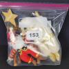 Applause Santa and Reindeer Plush Christmas Ornaments - 6