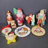 Assorted Christmas Ornaments, Santa and Holiday Designs
