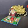 Assorted Santa Claus Christmas Ornaments, Various Styles and Materials - 2