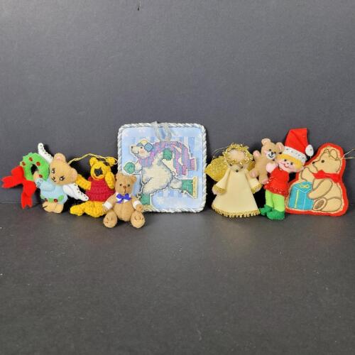 Handcrafted Bear and Holiday Character Christmas Ornaments