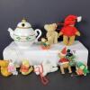Assorted Bear and Teapot Christmas Ornaments - 7