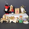 Assorted Teddy Bear Christmas Ornaments and Figurines