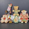 Assorted Teddy Bear and Santa Claus Christmas Ornaments