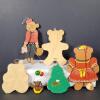 Assorted Teddy Bear and Santa Claus Christmas Ornaments - 4