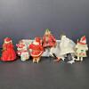 Santa Claus Christmas Ornaments Assortment, Hand-Painted Style - 4
