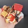 Santa Claus Christmas Ornaments Assortment, Hand-Painted Style - 5