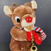 Rudolph the Red-Nosed Reindeer Plush Musical Toy with Saxophone - 5