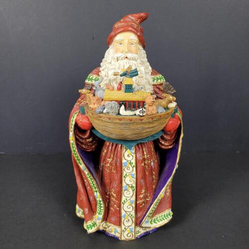Noah's Ark Santa Claus Figurine Folk Art Style