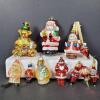 Hand-Blown Glass Christmas Ornaments, Santa and Bear Figures