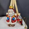Hand-Blown Glass Christmas Ornaments, Santa and Bear Figures - 6