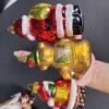 Hand-Blown Glass Christmas Ornaments, Santa and Bear Figures - 7